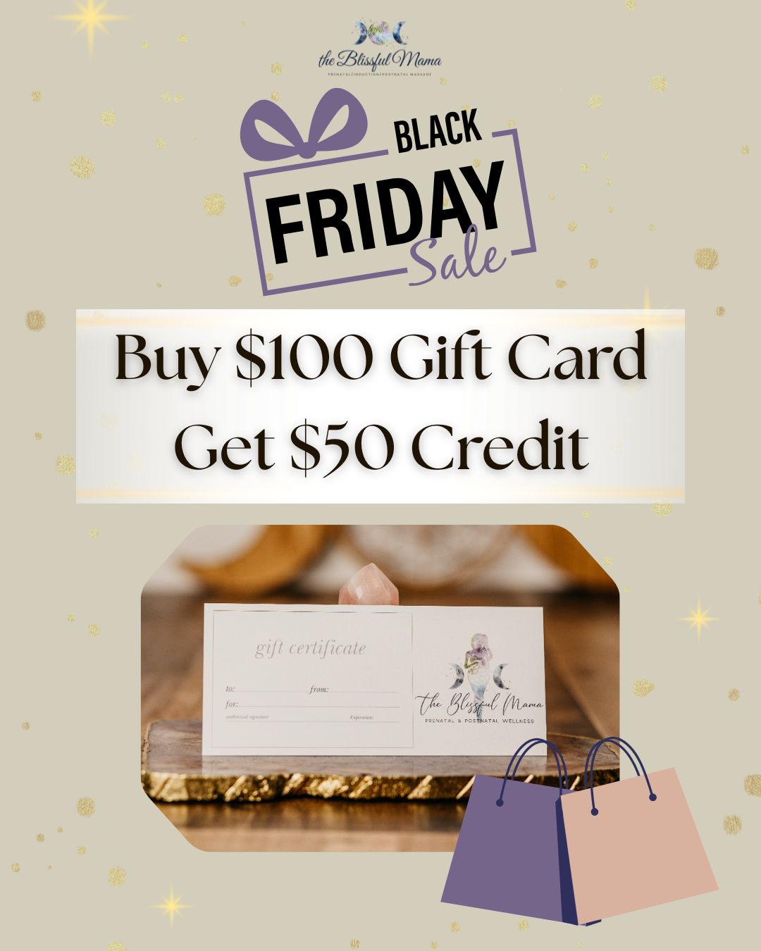 Black Friday Special: Buy $100 Gift Card Get $50 Credit
